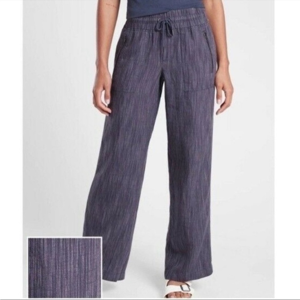 ATHLETA Cabo Linen Textured Wide Leg Pant Size 4